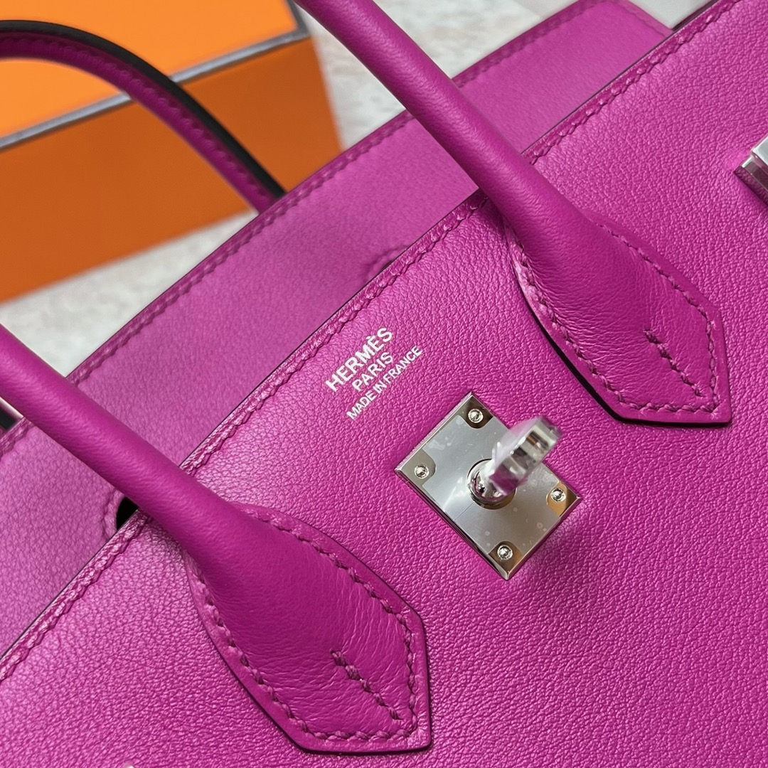 에르메스 버킨백25 로즈퍼플 은장 토고가죽